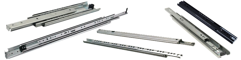 Push Open High Quality 3 Fold Full Extention Furniture Hardware 35/42/45mm Ball Bearing Drawer Slide Telescopic Runner