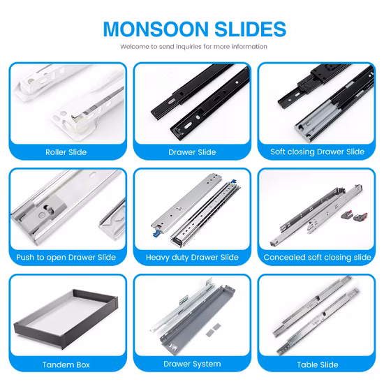 Vollausziehbarer, kugelgelagerter Schubladenführungs-Teleskopkanal